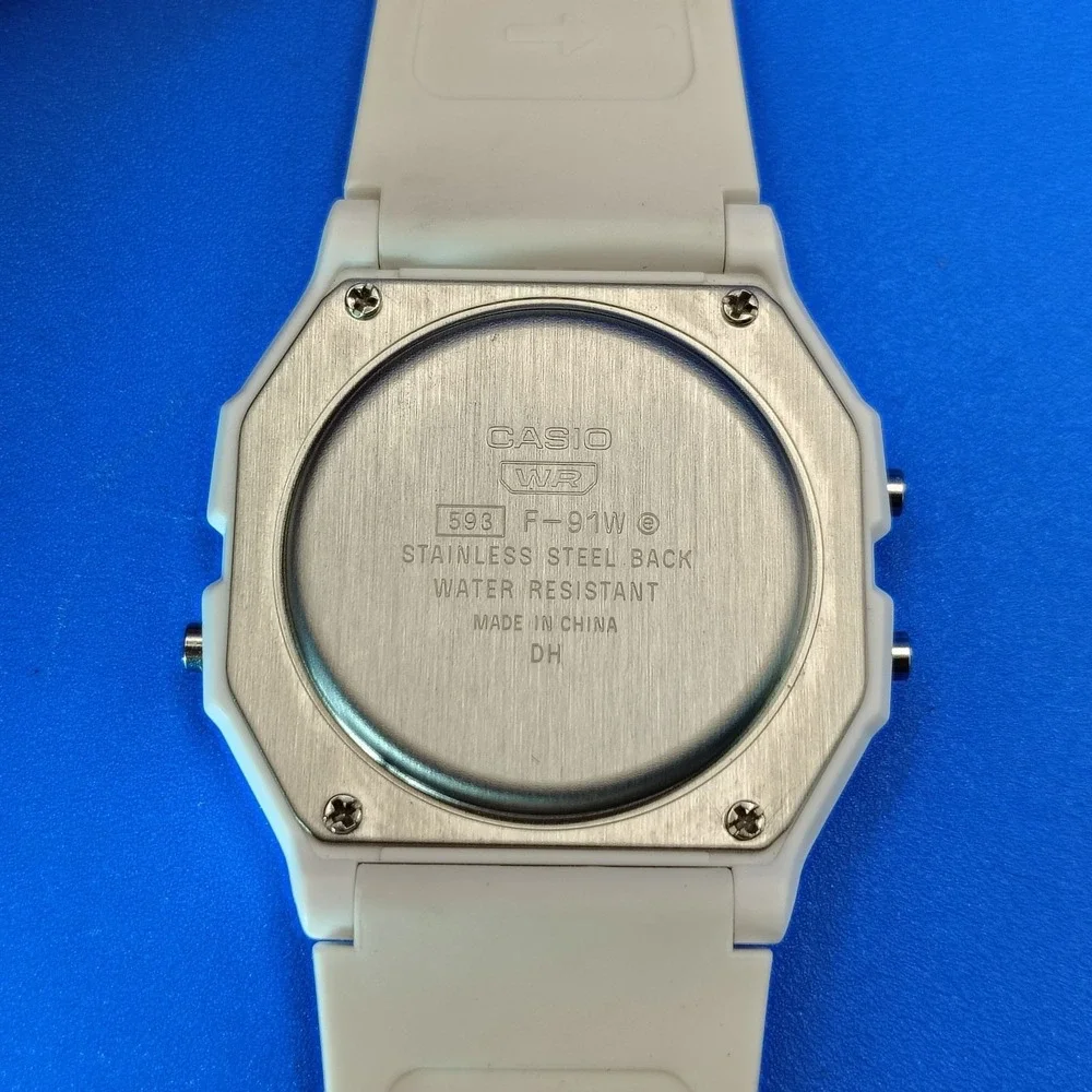 New 2025 Casio F-91W Storm Trooper Blood Red Dial 37mm Classic Mens Quartz Watch